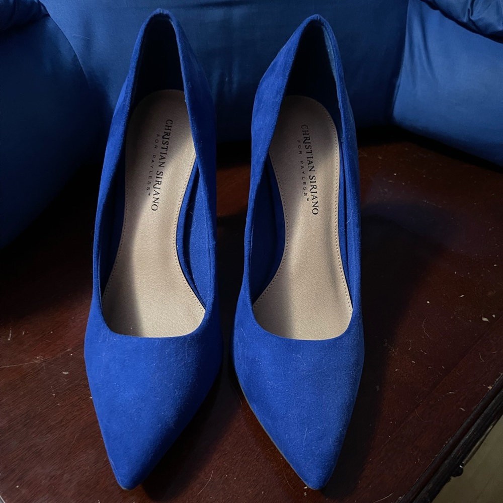 Size 10 Royal Blue Christian Siriano heels. Never worn